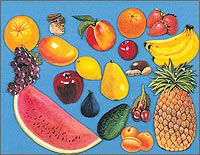 Betty Lukens Fruits Vegetables Nuts Flannel Board Felts