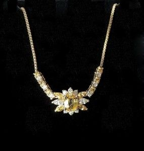 New Franklin Mint Extravagance Necklace 18 14k Yellow SAPPHIRES11