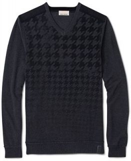 DKNY Jeans V Neck Sweater, Printed Houndstooth