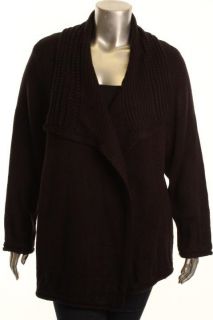 Karen Scott New Black Pointelle Long Sleeve Cardigan Sweater Plus 2X