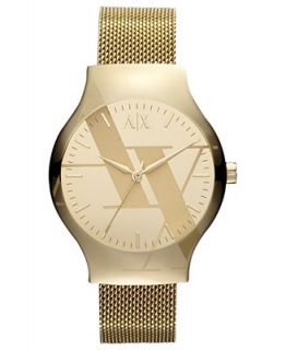 Armani Exchange Watch, Womens Gold Ion Plated Stainless Steel