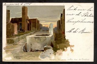Artist Craffanora Aurélio Discovery of Pompei Years 1900 Archéology