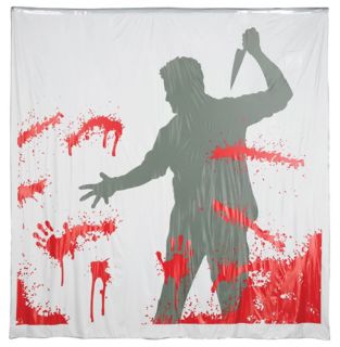 Motel Vacancy Sign Bloody Shower Curtain Licensed 1752 SS20870G