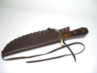 CLASSIC ARMS INTERNATIONAL LYNBROOK NY BOWIE KNIFE AND LEATHER SHEATH
