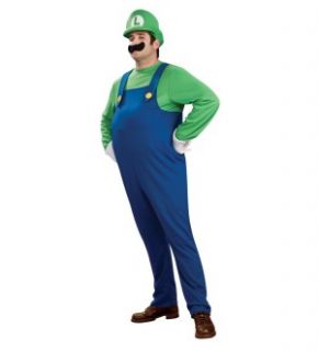 Super Mario Brothers Deluxe Luigi Costume Adult Plus