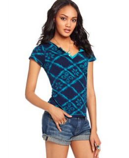 Lucky Brand Jeans Top, Short Sleeve Printed Tee