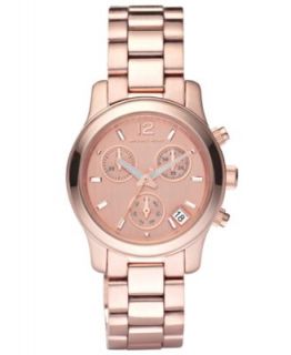 Michael Kors Watch, Womens Runway Rose Gold Plated Stainless Steel