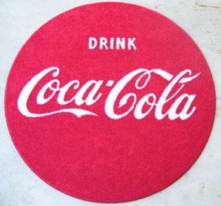 Drink Coca Cola 50s Button Sign Logo 4 Area Rug Shaw Carpet