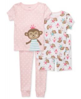 Carters Baby Pajamas, Baby Girls 3 Piece Sea Creatures Pajama Set