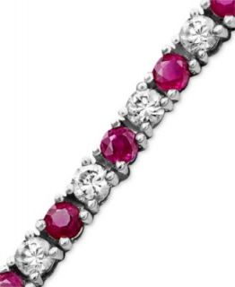 Effy Collection 14k Gold Bracelet, Ruby (12 ct. t.w.) and Diamond (1/4