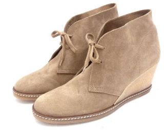 JCrew $198 MacAlister Wedge Boots 7 Nut Shoes