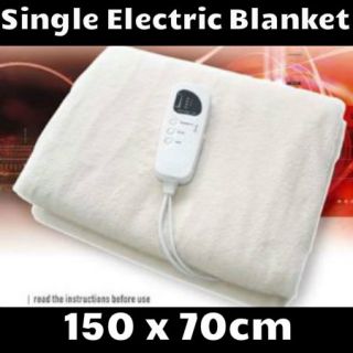 Single Electric Blanket Washable Heater Over Under Bed Cover Night
