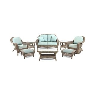 Sandy Cove Outdoor Patio Furniture, 8 Piece Seating Set (1 Loveseat, 1