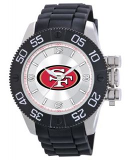 Game Time Watch, Womens San Francisco 49ers Silver Leather Strap 40mm