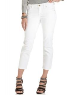 INC International Concepts Jeans, Curvy Fit Skinny Ankle Length, White