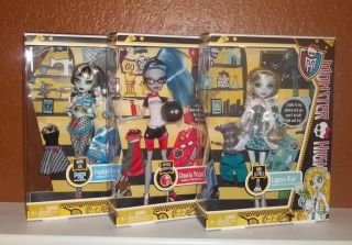 Monster High Classroom Dolls Lagoona Science Ghoulia Frankie Home Ick