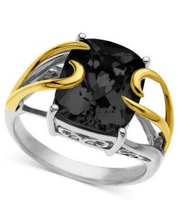 14k Gold and Sterling Silver Ring, Onyx Overlay   Jewelry & Watches