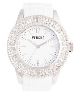 Versus by Versace Watch, Unisex Tokyo White Rubber Strap 42mm 3C6370