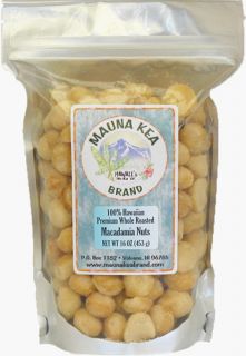 Mauna Kea Brand Hawaiian Premium Whole Macadamia Nuts 1 Lb