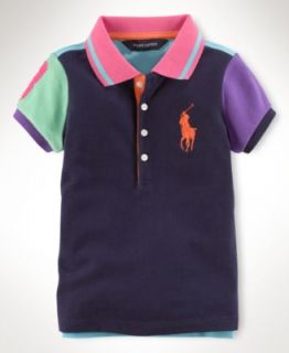 Kids Shirt, Girls Colorblock Polo Shirt   Kids Girls 7 16