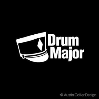Drum Major Decal Car Truck Sticker Marching Band