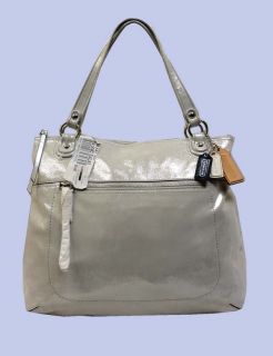 Authentic Coach Stardust Poppy Metallic Glam Leather Tote Handbag MSRP