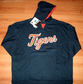 Detroit Tigers Hoodie 2XL Huge Tigers Logo Majestic MLB