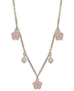 Lily Nily Childrens 18k Gold Over Sterling Silver Necklace, Pink