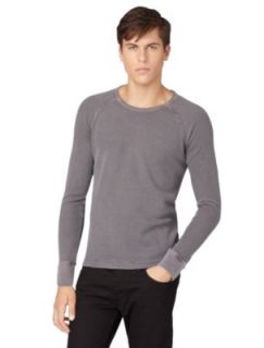 Calvin Klein Jeans Shirt, Long Sleeve Solid Henley Shirt   Mens T