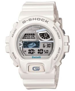 Shock Watch, Mens Digital Bluetooth White Resin Strap 50x53mm