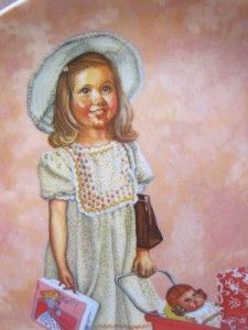 VINTAGE PLATE ON HER WAY Malick Lynell Girl Kelly Doll