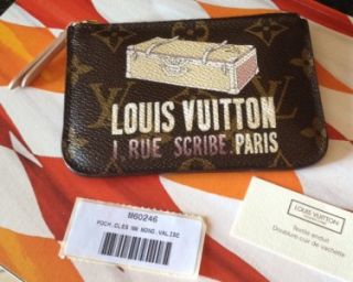 Authentic Louis Vuitton Monogram Affiche L E Key Pouch Cles Coin Purse