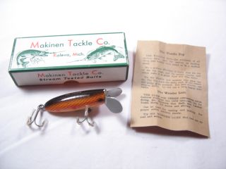 Vintage Makinen Waddle Bug Fishing Lure in Box