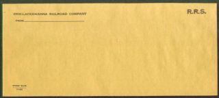 Erie Lackawanna RR 4 x 9 1 2 Manila Envelope 1960