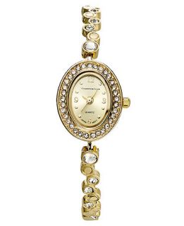 Charter Club Watch, Womens Gold Tone Crystal Bubble Bracelet 23mm