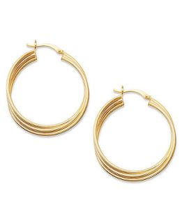 Giani Bernini 24k Gold Over Sterling Silver Earrings, Tube Hoop