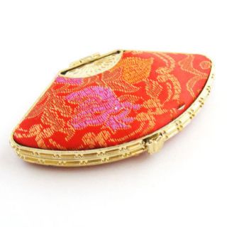 Wholesale 50pcs Chinese Embroidery Silk Makeup Mirrors