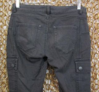 Blank NYC Womens Skinny Leg Cotton Unique Back Zippered Cargo Pants Sz