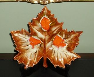 Dryden Pottery Maple Leaf Serving Dish Great Condition