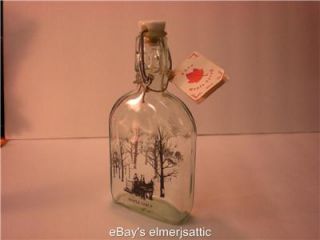 Top Wire Ceramic Empty Maple Syrup Bottle 200 ml Winter Scene