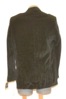 Marc Anthony Size 44 Long Black Velvet Blazer Suit Jacket