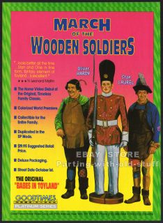 MARCH OF THE WOODEN SOLDIERS — Orig. 1991 video Trade AD promo