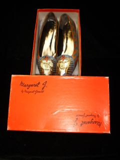 Margaret Jerrold J Egyptian Motif Womens 9 1 2 Shoes Low Pump WOW