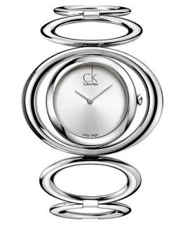 ck Calvin Klein Watch, Womens Swiss Graceful Stainless Steel Circle