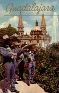 Guadalajara Mexico Gay Mariachi Music Men Instruments Postcard