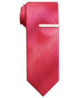 Alfani RED Tie, Party Solid Skinny Tie with Tie Bar   Mens Ties   