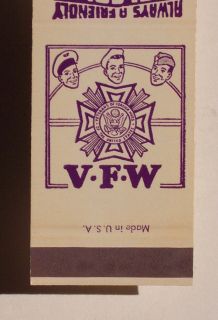 1960s Matchbook VFW Club No 1424 Marienville PA Forest