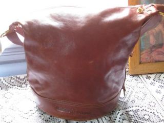 Marino Orlandi Brown Italian Leather Tote Shoulderbag XL Bucket
