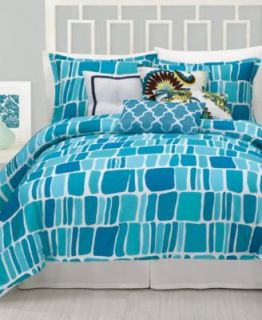 Trina Turk Bedding, Trellis Turquoise Twin Duvet Cover Set   Bedding
