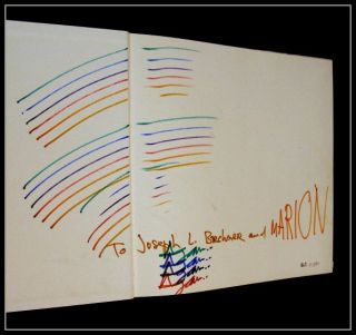 Yaacov Agam Kinetic Movement Signed Doodled Book Huge